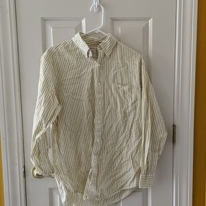 Brooks Brothers 15 x 32 Green Striped Dress Shirt